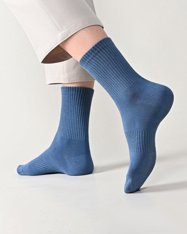 Men's 100% Cotton 5A Antibacterial Mid-calf Socks