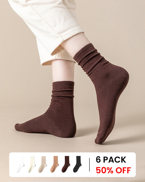 Women's Cotton Mid-Calf Chunky Knit Socks