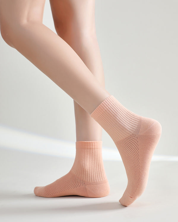 Women's 100% Cotton 5A Antibacterial Breathable Socks