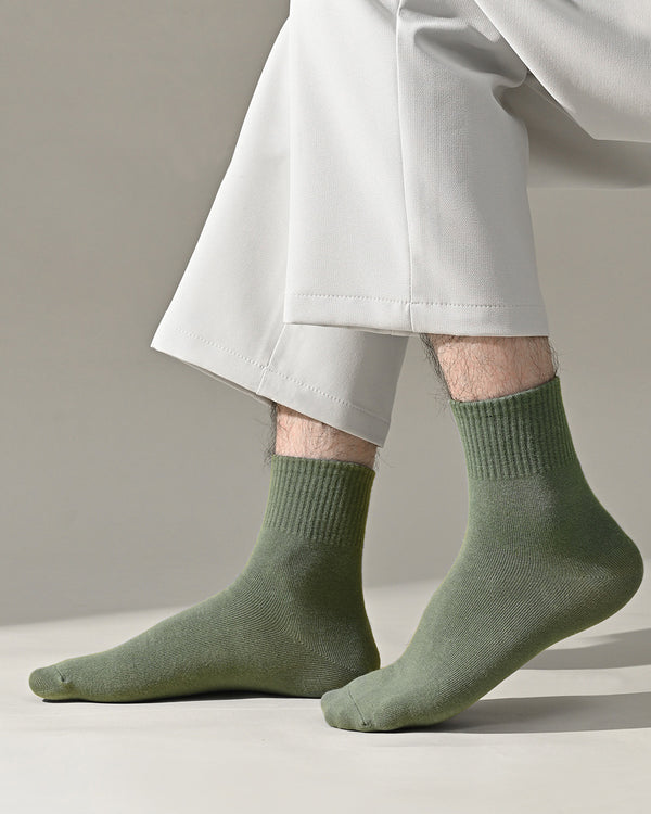 Men's 100% Cotton 5A Antibacterial Mid-calf Socks