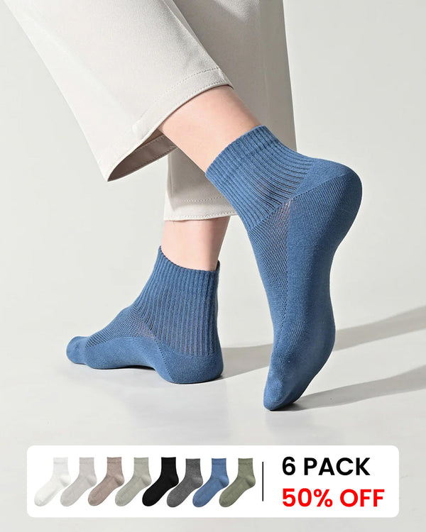 Men's 100% Cotton 5A Antibacterial Breathable Socks