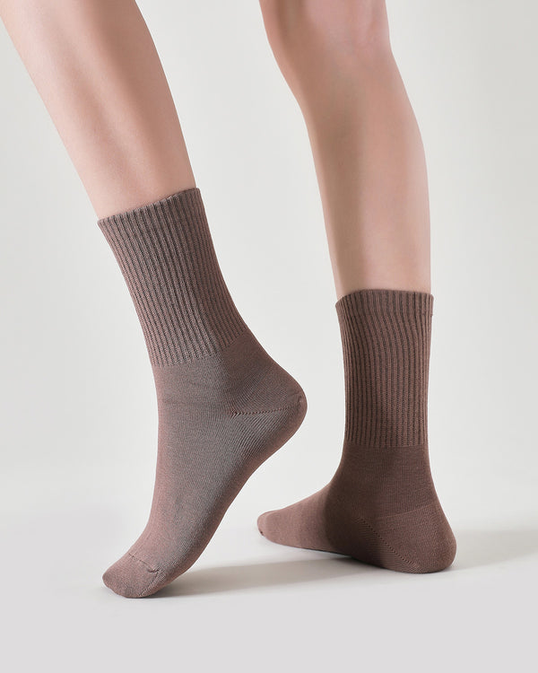 Women's 100% Cotton 5A Antibacterial Mid-calf Socks