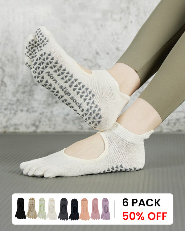 Five-Toe Non-Slip Yoga Socks