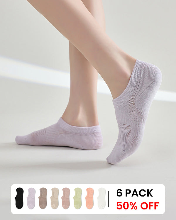 Women's 100% Cotton 5A Antibacterial Ankle Socks